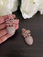 CZ strawberry earrings