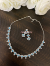 CZ elegant heart necklace set