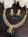 Polki kundan leaf necklace set
