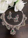 Silver finish elegant guttapusalu necklace set