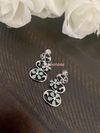 CZ floral earrings
