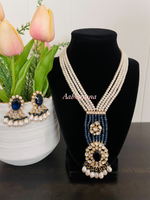 Polki kundan pearl chain set