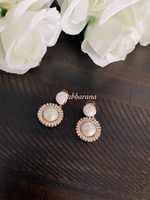 CZ pearl earrings