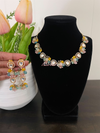 Kundan multicolor floral necklace set