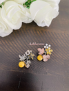 CZ floral stud earrings