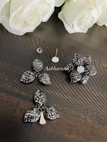 CZ detachable floral stud earrings