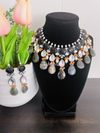 Kundan and quartz stone necklace set