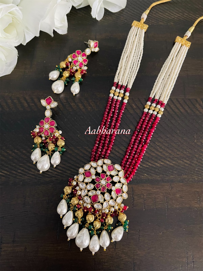 Ahmedabadi kundan bead mala