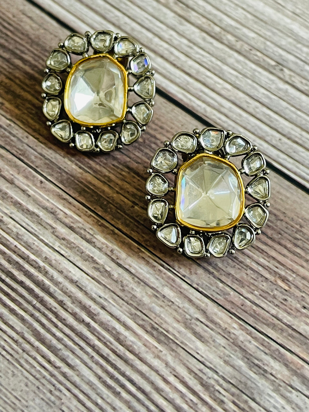 Polki stud earrings