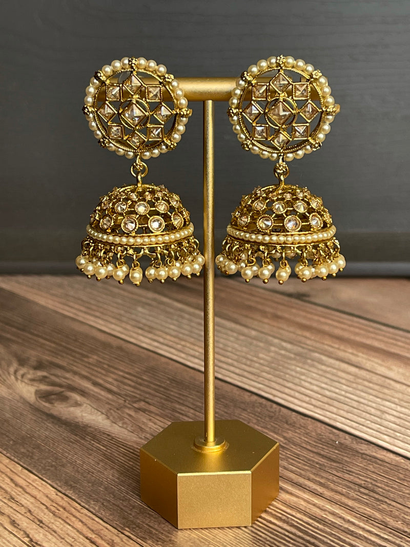 Polki jumka earrings