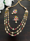 Pachi kundan layered necklace set