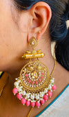 Designer floral peacock earrings