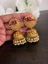 Kundan jadau bird jumka earrings