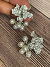 CZ pearl earrings