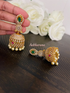 Imitation CZ jumka earrings