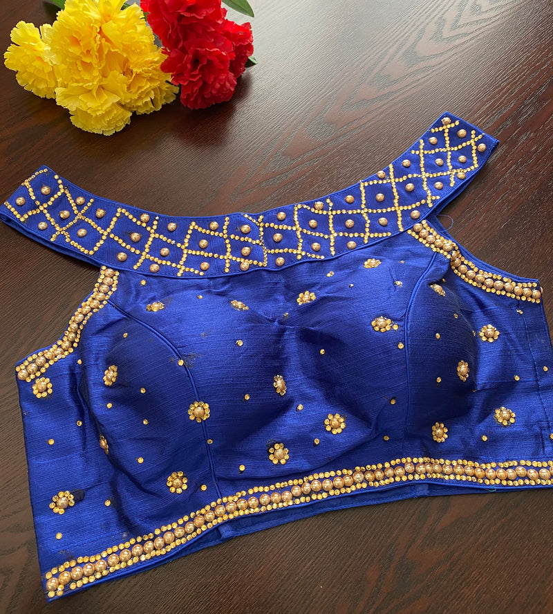 Designer blouse with pearls