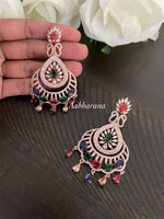 CZ multicolor stone earrings