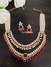 Fusion layered mid-length necklace set